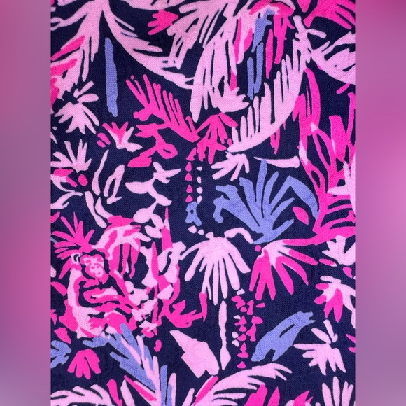 LILLY PULITZER Kelly Skinny Ankle Pants Swing Of Things In Navy/Pink Women’s 2 - Picture 9 of 12